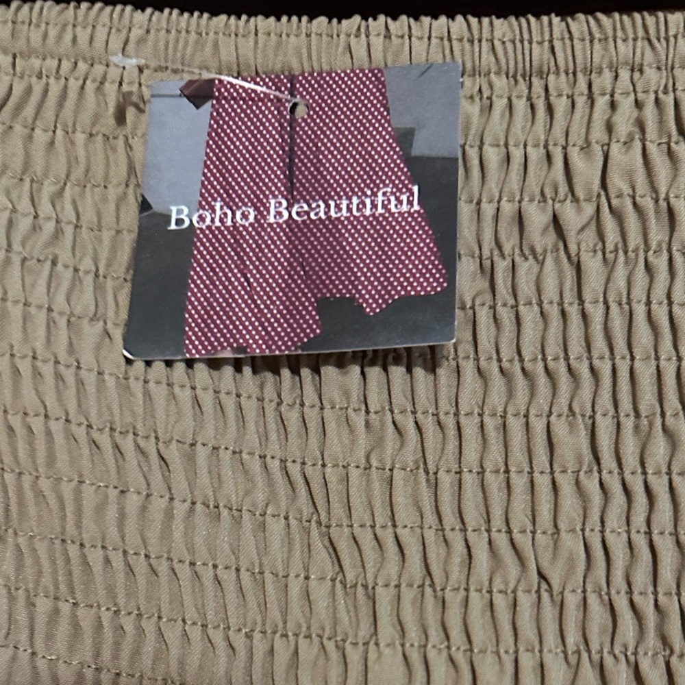 Chic Beige Women's Wide Leg Boho Pants - Picture 7 of 7